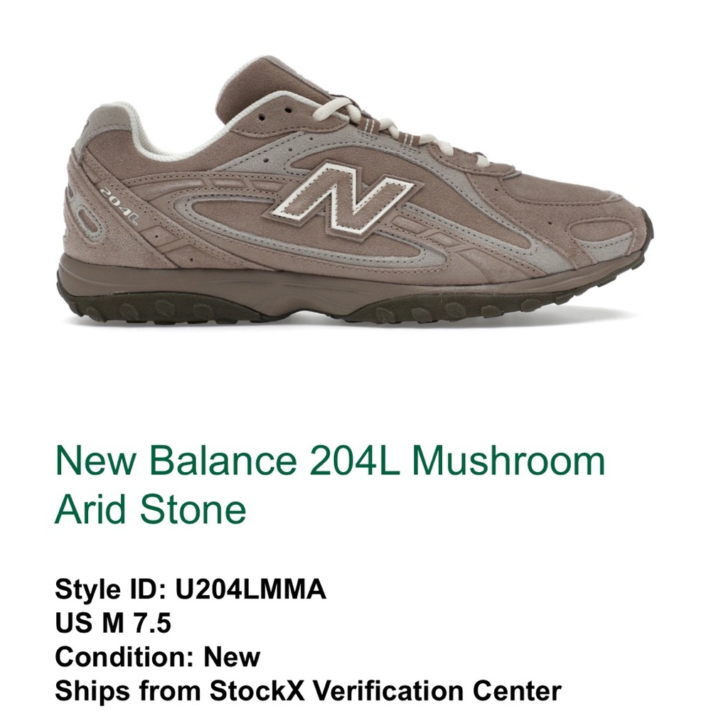 New Balance 204L Mushroom arid stone size 7.5(men’s) 9(women’s)